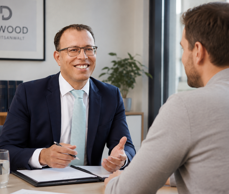 Dawood im Mandantengespräch