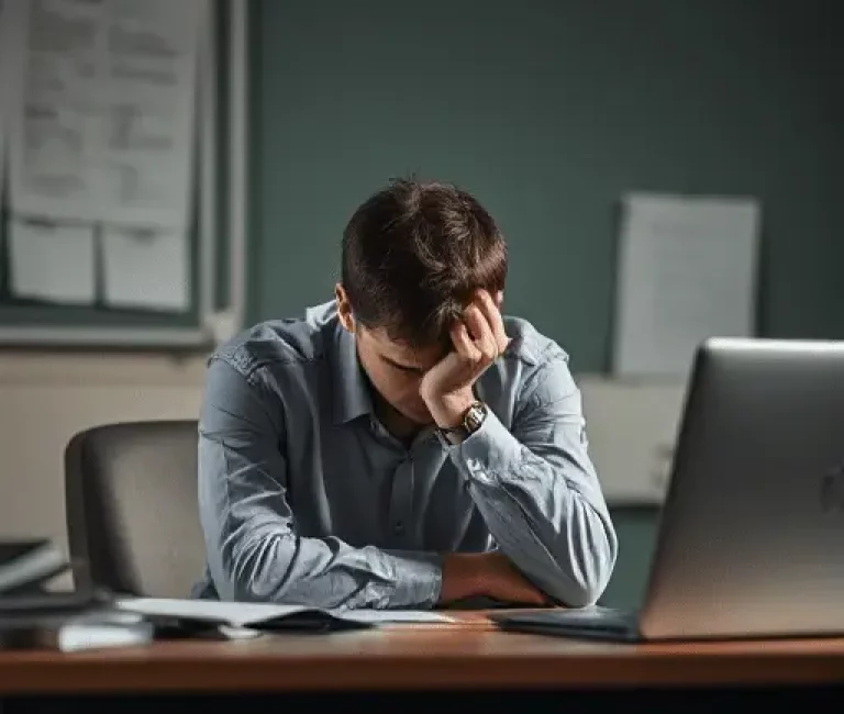 Berufsunfähiger Mensch, der rechtliche Unterstützung einer Berufsunfähigkeits-Kanzlei braucht, weil seine Versicherung seinen Antrag abgelehnt hat.